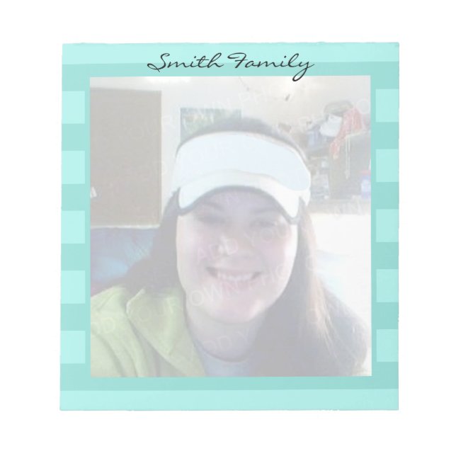 Photo Personalized Family Name Notepad (Front)