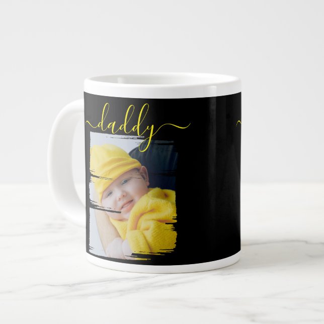 Photo Personalized Fathers Day Large Coffee Mug (Front Left)