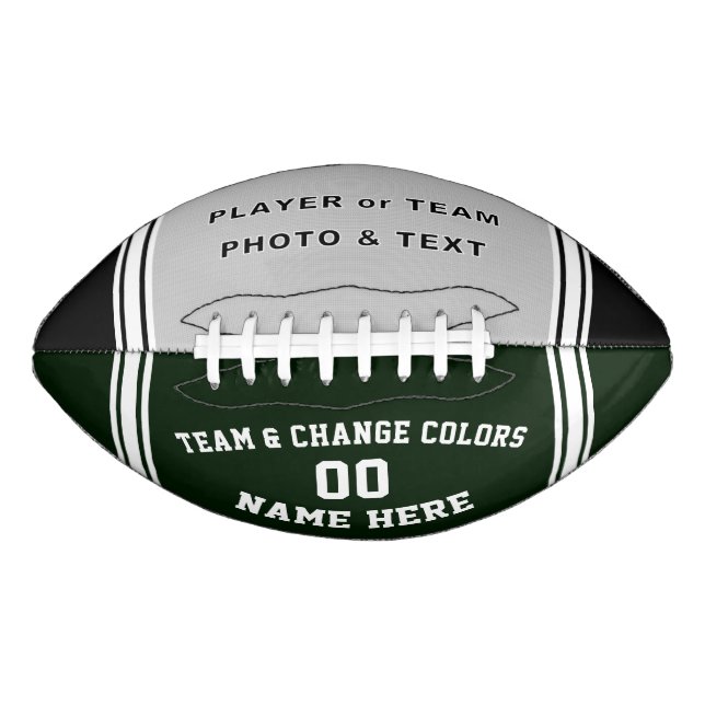 Photo Personalized Football Ball in Your COLORS (Front)