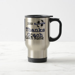 PHOTO Personalized Gift Ideas for Coaches Soccer Travel Mug