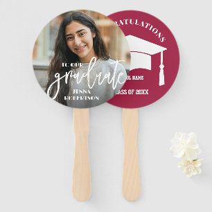 Photo Personalized Graduate Hand Fan