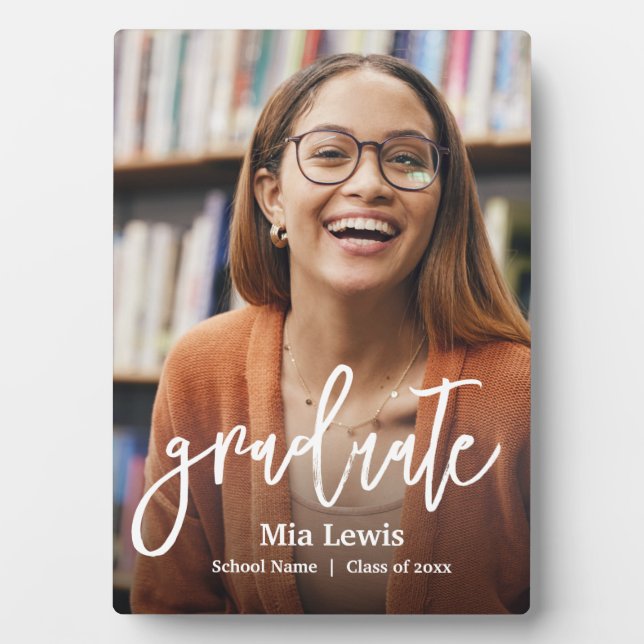 Photo Personalized Graduate Plaque (Front)