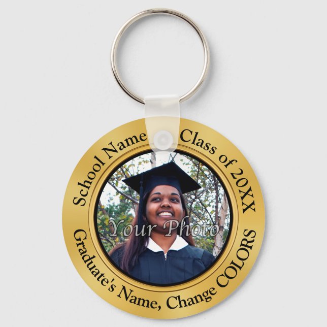 Photo Personalized Graduation Favours CHEAP Keychain (Front)