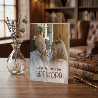 Photo Personalized Happy Father's Day GrandPa Card