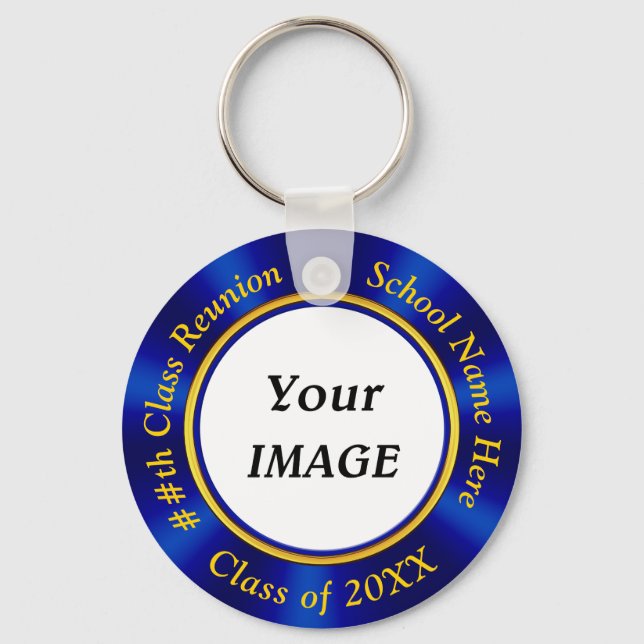 Photo Personalized High School Reunion Gift Ideas Keychain (Front)