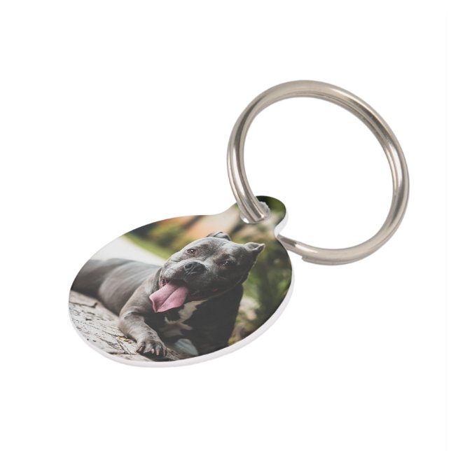 Photo Personalized in Memorial Pet Tag (Side)