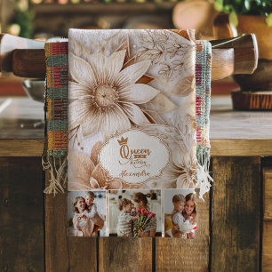 Photo Personalized Mum Queen of the Kitchen Kitchen Towel