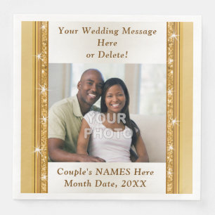 Photo Personalized Napkins for Wedding Reception