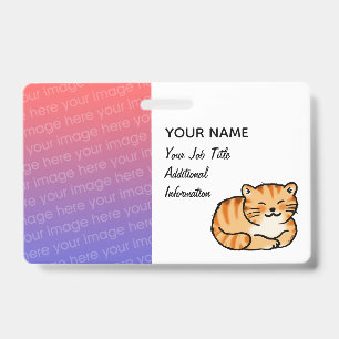 Photo personalized pet carer name badge