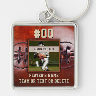 Photo Personalized Senior Football Player Gifts Keychain