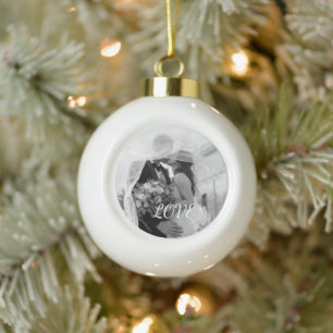 Photo Personalized Snowflake Framed Ornament