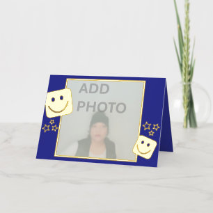 Photo Personalized Stars Smiles Gold Foil Card
