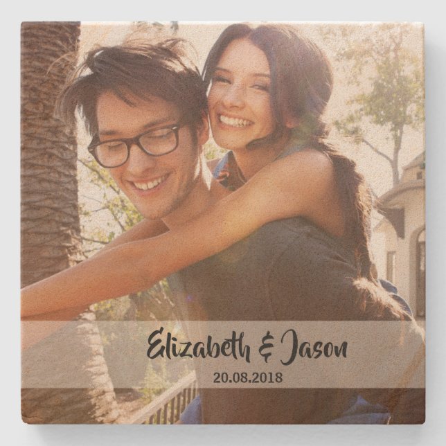 Photo Personalized Stone Coaster (Front)