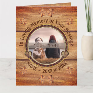 Photo Personalized, Sympathy Card for Loss of Dog,