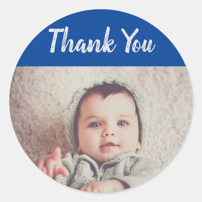 photo personalized thank you stickers for birthday (Front)