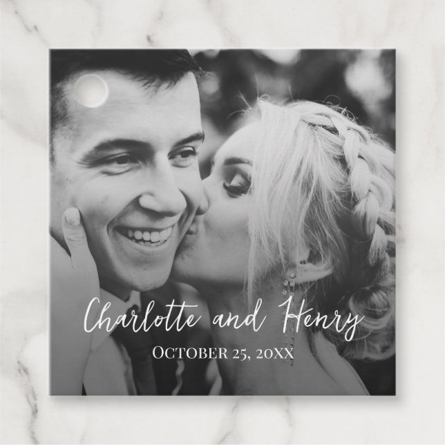 Photo Personalized Thank You Wedding Gift Tag (Front)