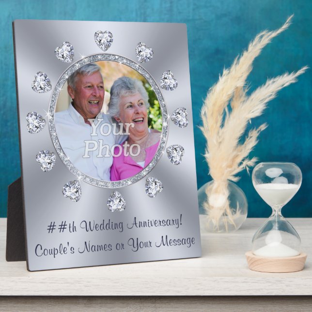 Photo Personalized, Wedding Anniversary Plaques (Side)