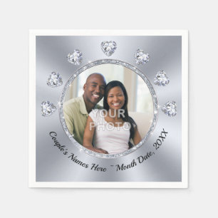 Photo, Personalized Wedding Napkins BULK, 3 Sizes