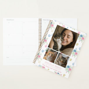 Photo personnalisé Maman de chat avec motif floral