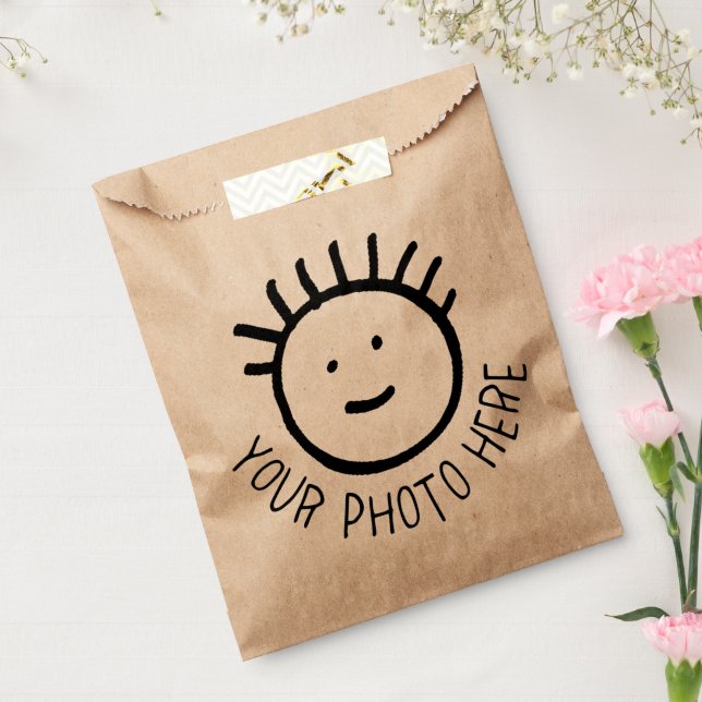 Photo personnalisée 50 x SACS DE FAVEUR KRAFT Modè (Scellé)