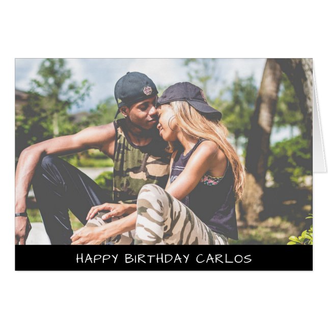 Photo personnalisée Anniversaire (Devant horizontal)