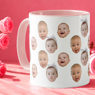 Photo personnalisée Baby Face Mug Baby 3 Photos