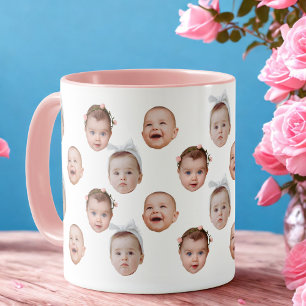 Photo personnalisée Baby Face Mug Baby 3 Photos