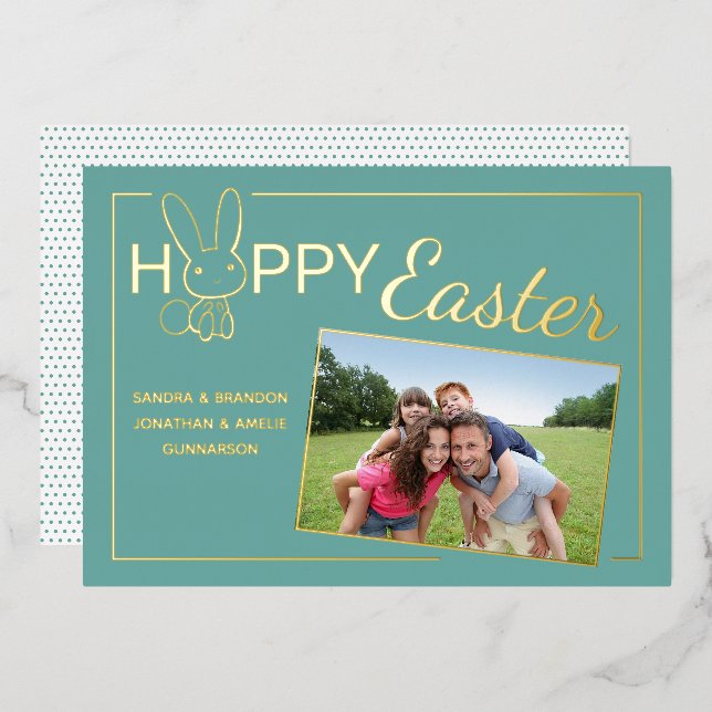 Photo Personnalisée Bonne Carte de voeux de lapin  (Recto/Verso)