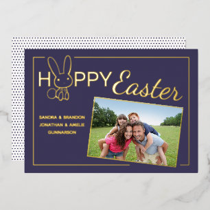 Photo Personnalisée Bonne Carte de voeux de lapin