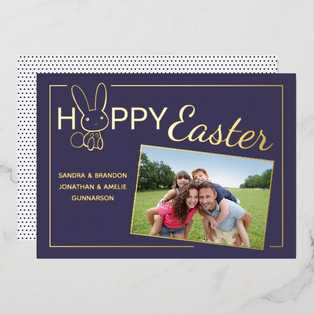 Photo Personnalisée Bonne Carte de voeux de lapin  (Recto/Verso)
