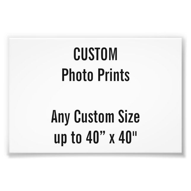 Photo personnalisée de 6 po x 4 po Imprimer format (Devant)