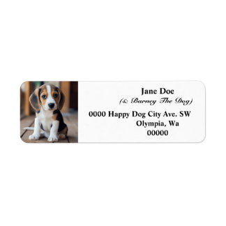 Photo personnalisée de chien de compagnie Adresse