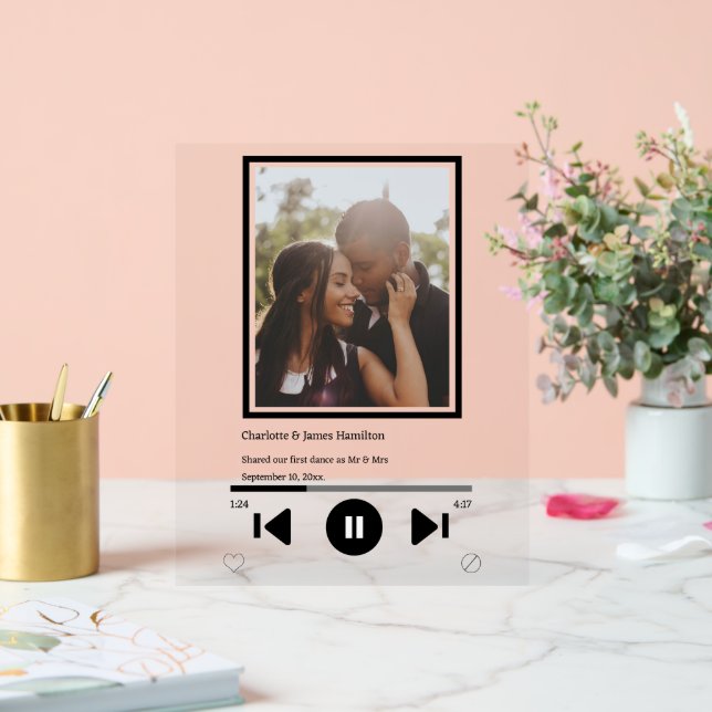 Photo Personnalisée du Lecteur de musique (Mariage)