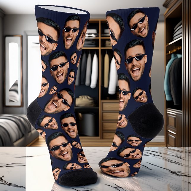 Photo Personnalisée Du Visage Drôle Sur Chaussette (Créateur téléchargé)
