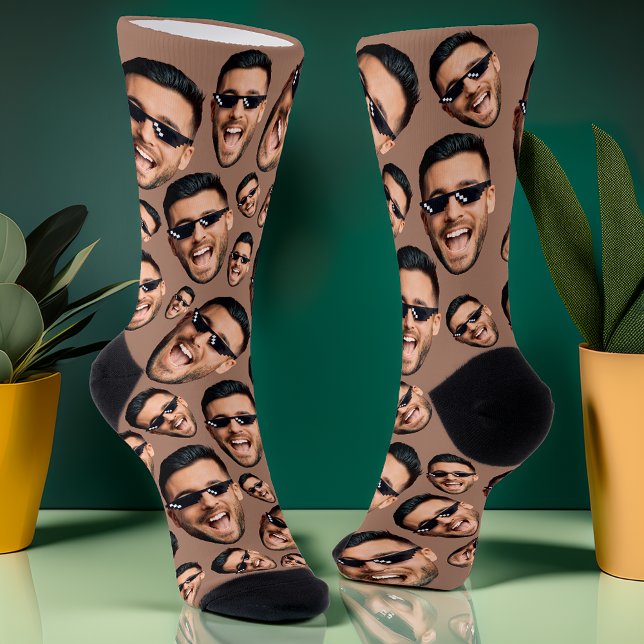 Photo Personnalisée Du Visage Drôle Sur Chaussette (Créateur téléchargé)