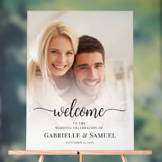 Photo personnalisée Elegant Wedding Welcome