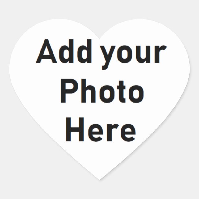 Photo personnalisée en forme de coeur Stickers (Devant)