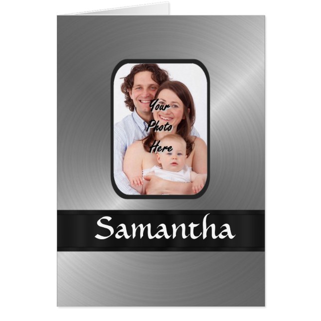 Photo personnalisée en gris argent (Devant)