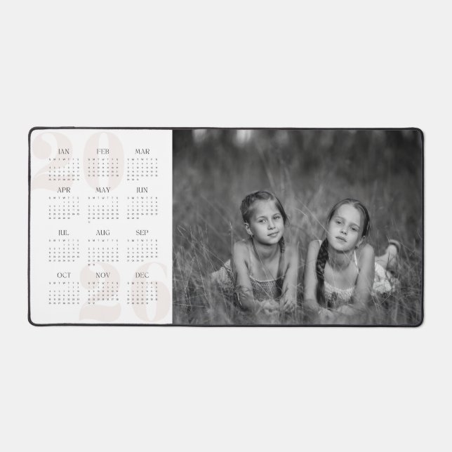 Photo personnalisée et calendrier de l'année 2026  (Recto)