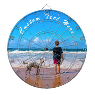 Photo personnalisée et Cible de flechettes texte a