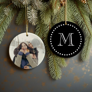 Photo personnalisée et monogramme ornement personn