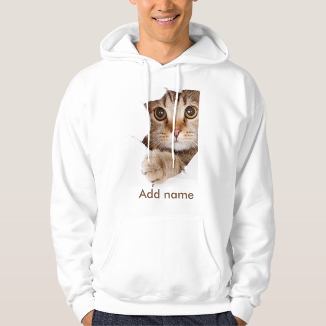 Photo personnalisée et nom Sweat - shirt à capuche (Devant)