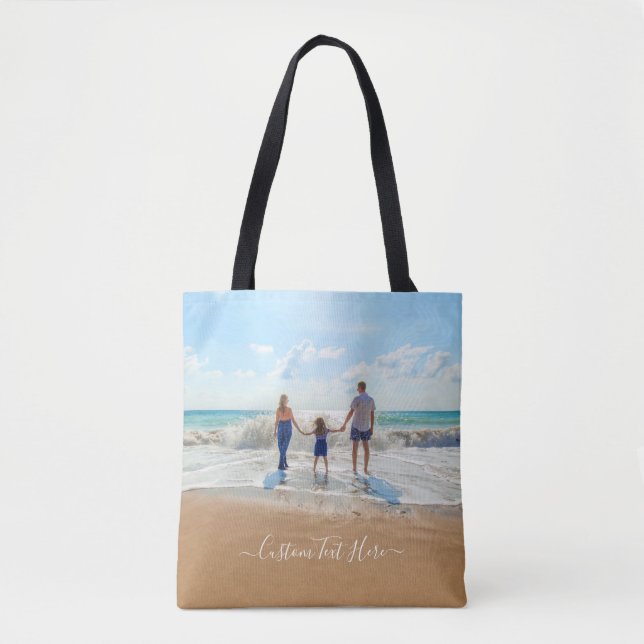 Photo personnalisée et Sac fourre-tout texte Votre (Devant)