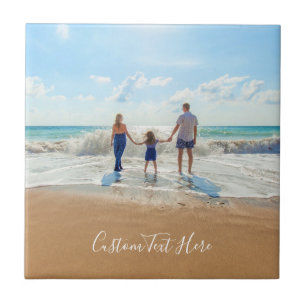 Photo personnalisée et texte Carreaux en céramique