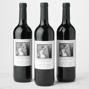 Photo personnalisée Étiquette de vin noir