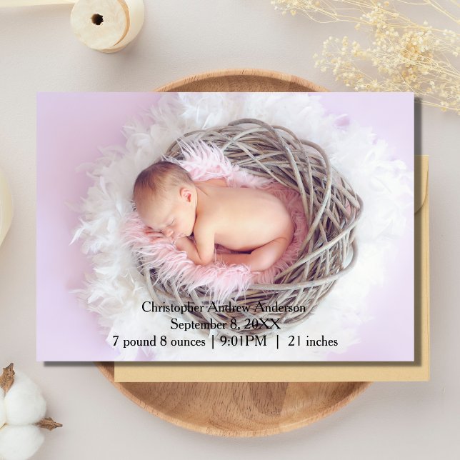 Photo personnalisée Faire-part de naissance bébé (Créateur téléchargé)