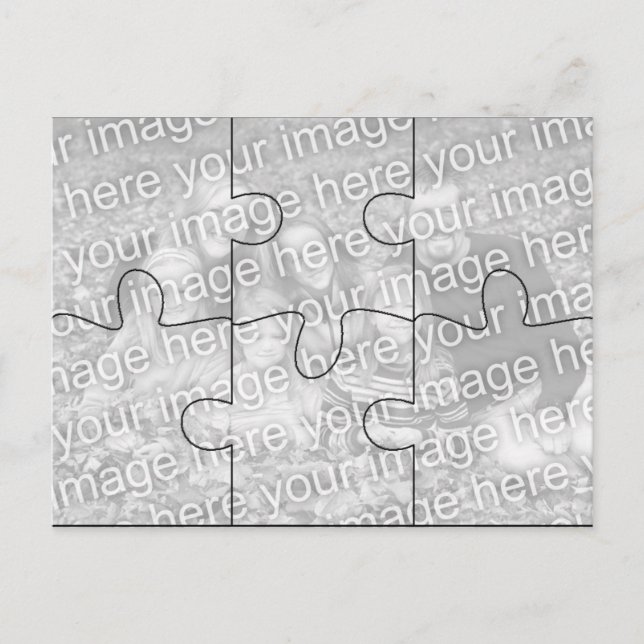 Photo personnalisée "Faux" Puzzle Carte postale -  (Devant)