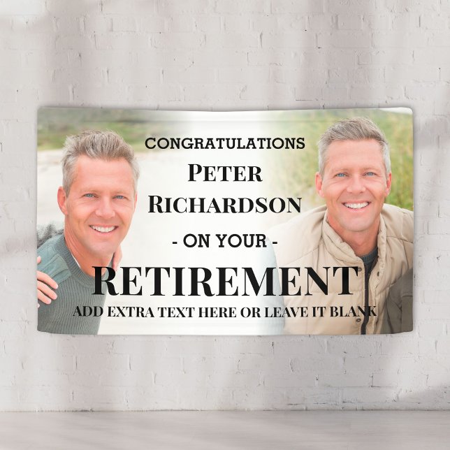 Photo personnalisée Félicitations Bannière de retr (Custom Photo Congratulations Retirement Banner
)