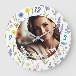 Photo personnalisée Horloge murale Cadeau de la fê