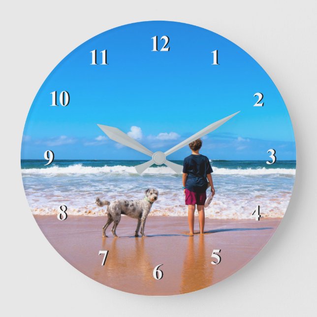Photo personnalisée Horloge murale de vos animaux  (Recto)